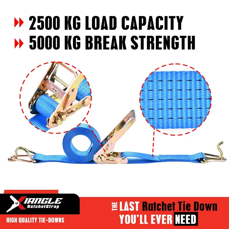 50mm Heavy Duty Ratchet Tie Down Strap With Swan Hook, LC 2500KG suppliers