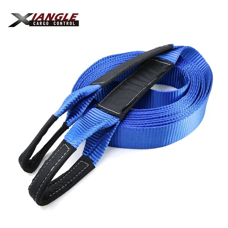 3'' X 30 Ft Tow Strap, Heavy Duty With 30,000lb Capacity-Emergency Towing Rope For Recovery Vehicles (Blue)