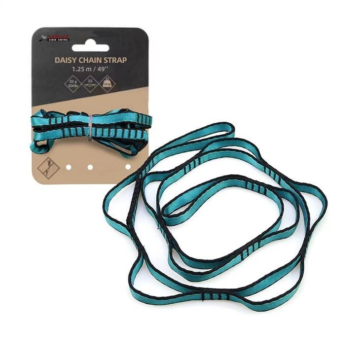 Cadena de margarita ajustable 23KN Correa de nylon Multi-Loop Correa de escalada fuerte Correa de yoga