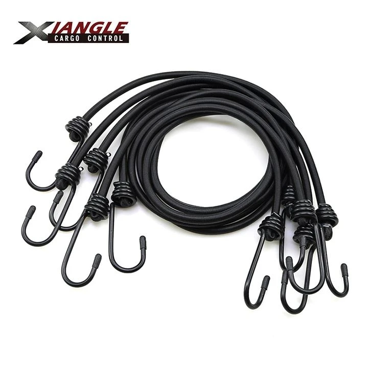 Cuerda de bungee con ganchos, cuerdas de bungee de alta resistencia, resistencia a la abrasión, diámetro de 7 mm