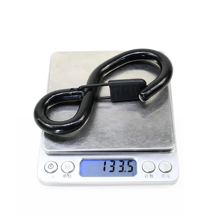 Black Rubber Coated Metal S Hook For Ratchet Buckle